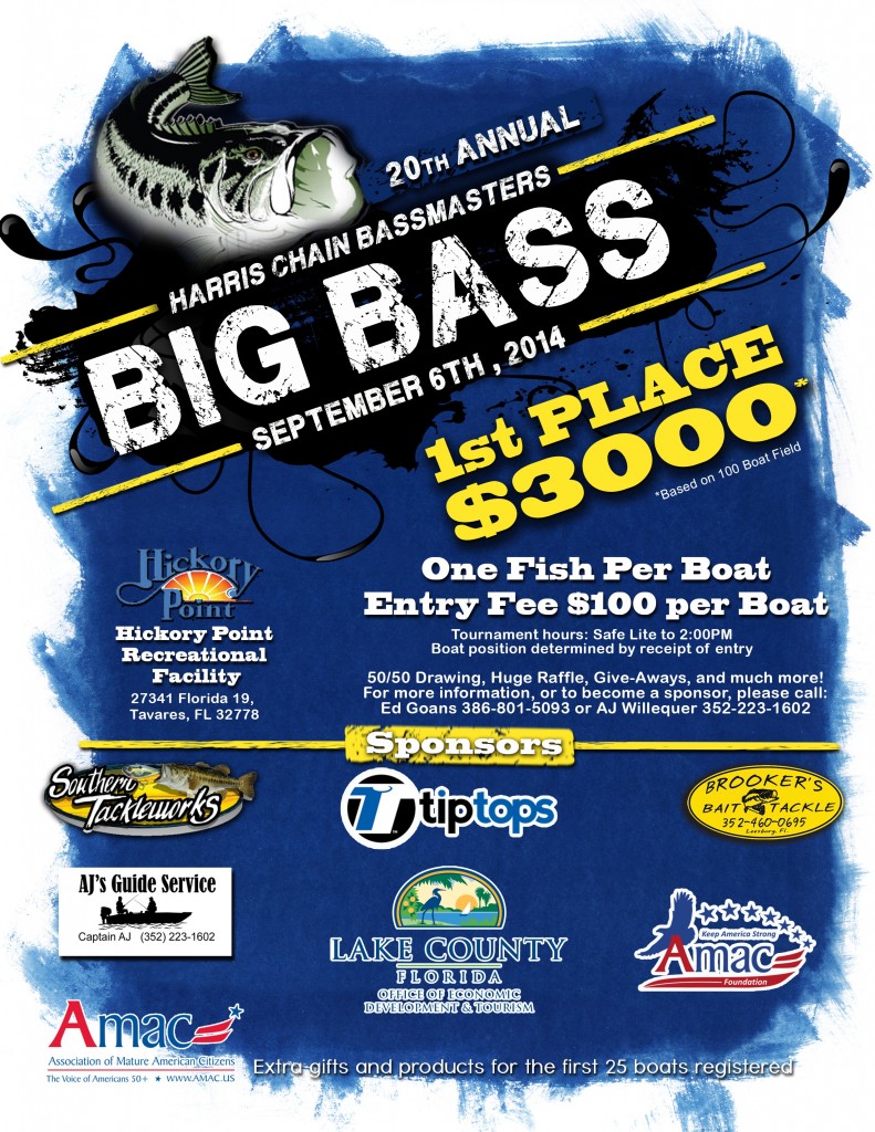 20th Annual Harris Chain Bassmaster Big Bass Open Fishing Tournament